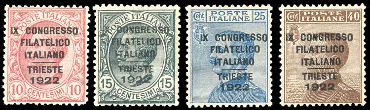 1922 - Congresso Filatelico, serie ... 