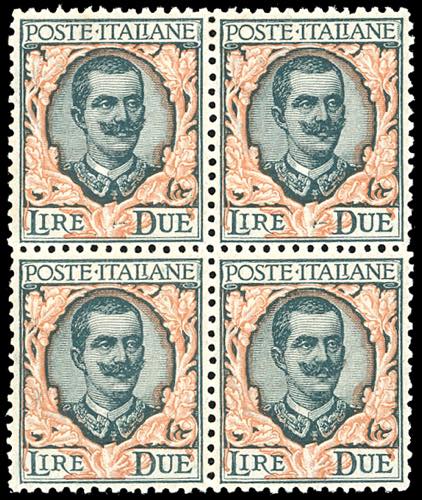 1923 - 2 lire Floreale (150), ... 