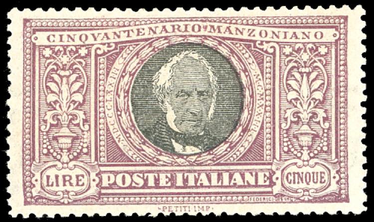1923 - 5 lire Manzoni (156), ben ... 