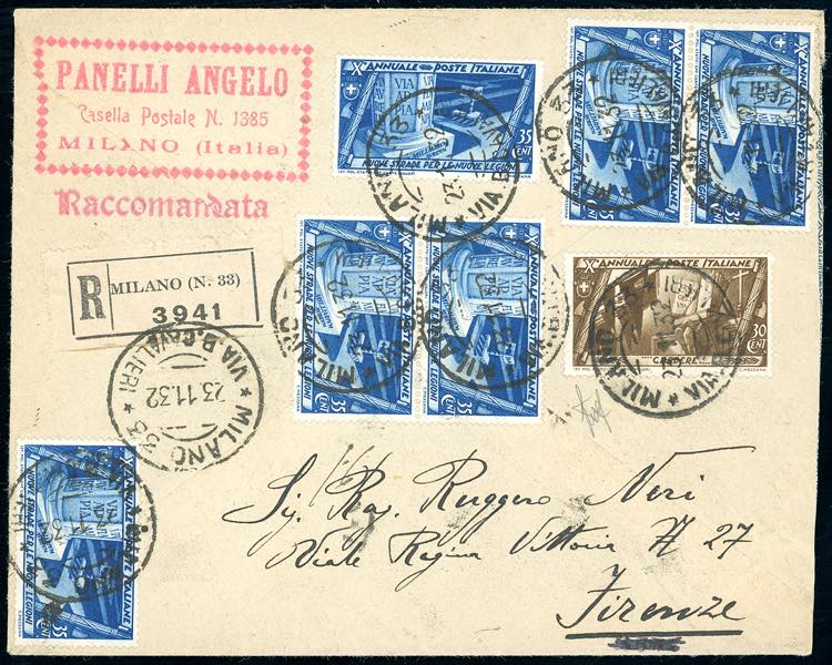 1932 - Raccomandata da Milano ... 