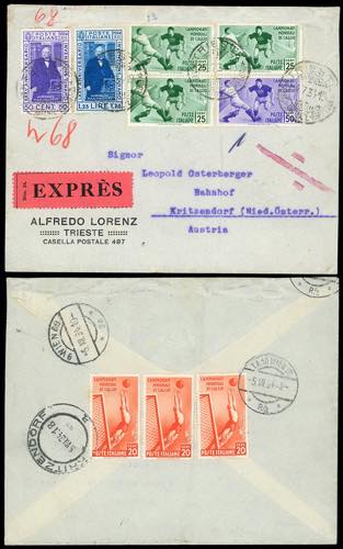 1934 - 25 cent., 3 esemplari, 50 ... 