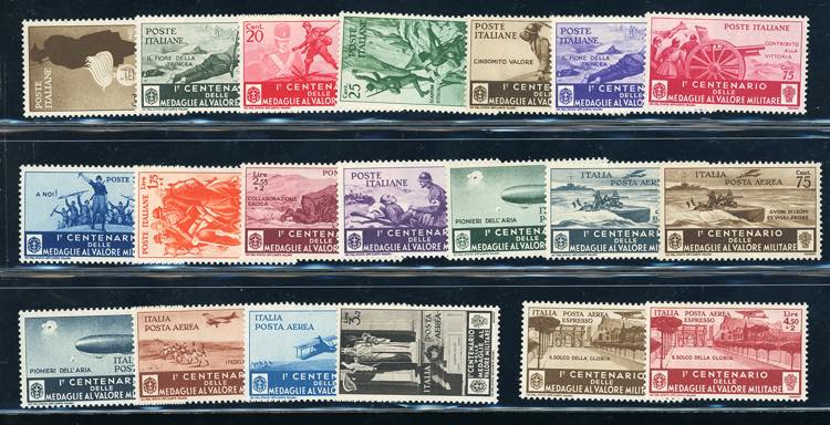 1934 - Medaglie al valore, serie ... 