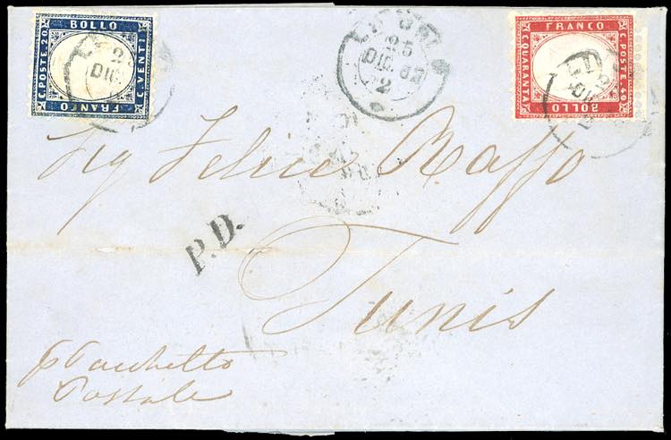 REGNO DITALIA-TUNISIA 1862 - 20 ... 