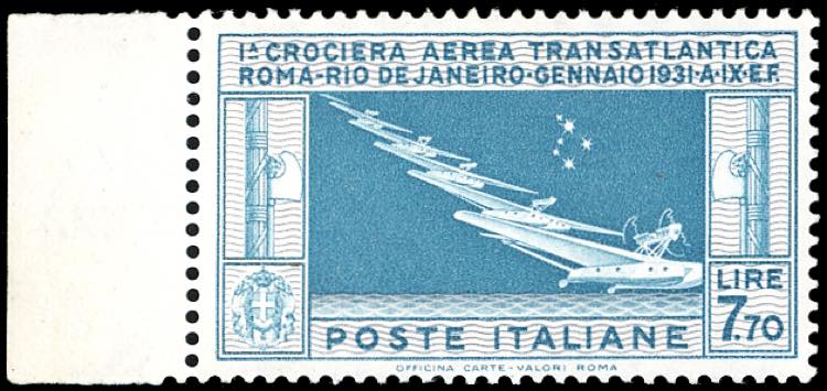 1930 - 7,70 lire Crociera Balbo ... 