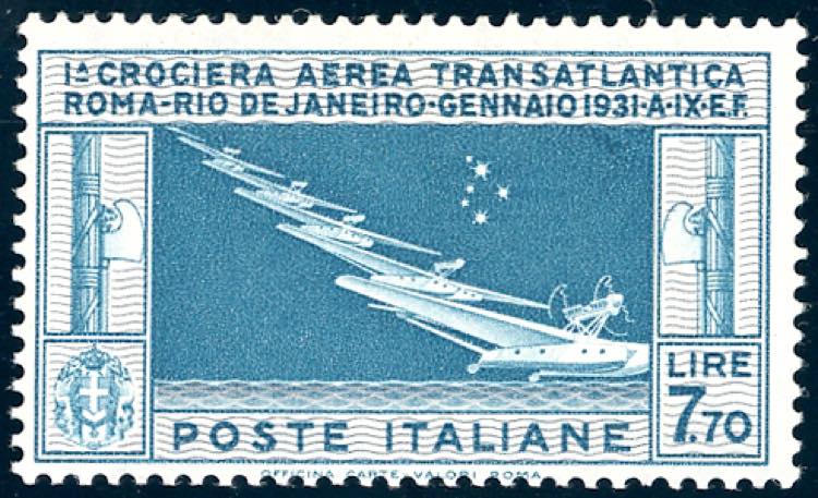 1930 - 7,70 lire Crociera Balbo ... 