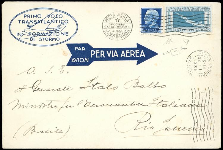 1930 - 7,70 lire Crociera Balbo, ... 