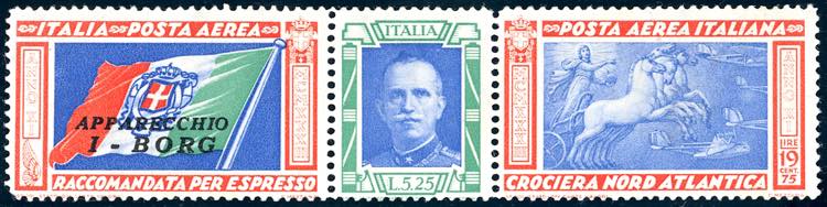 1933 - 5,25 + 19,75 lire Trittico ... 