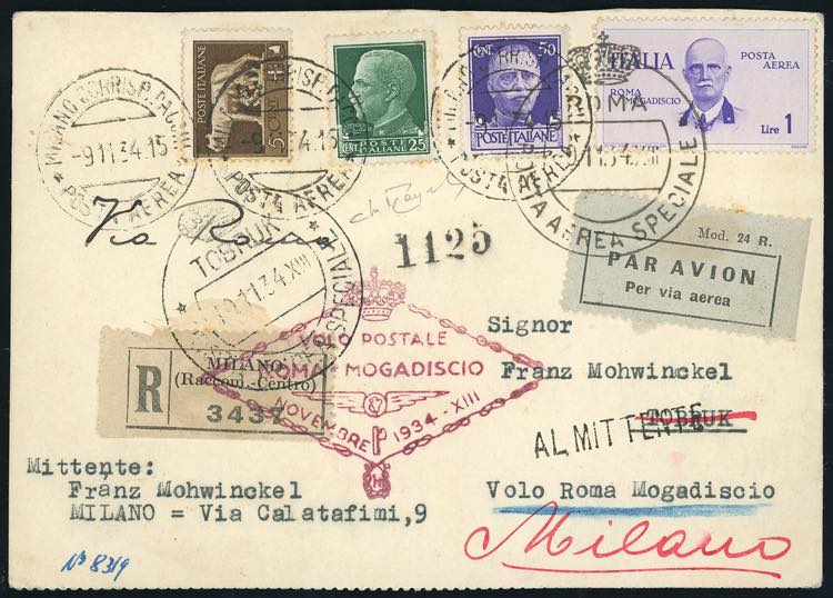 1934 - 1 lira Volo ... 