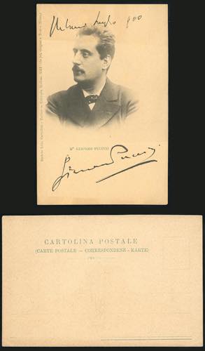 AUTOGRAFI - Giacomo Puccini ... 