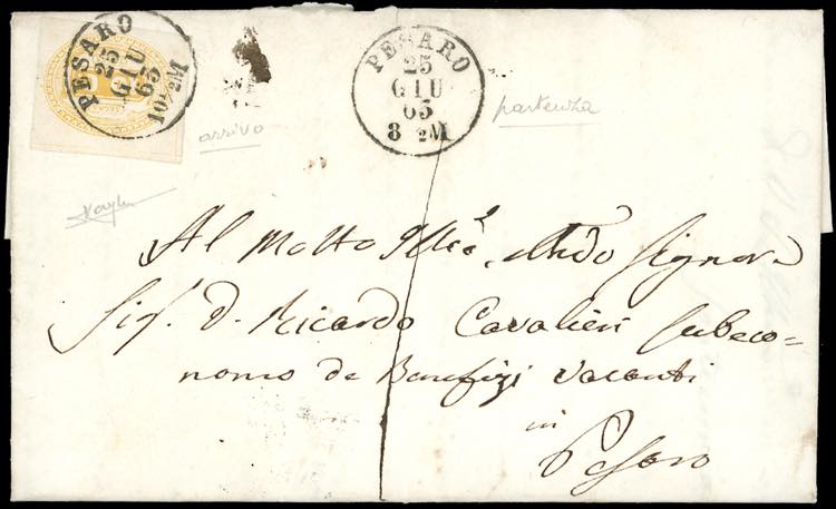 1863 - 10 cent. giallo (1), ... 