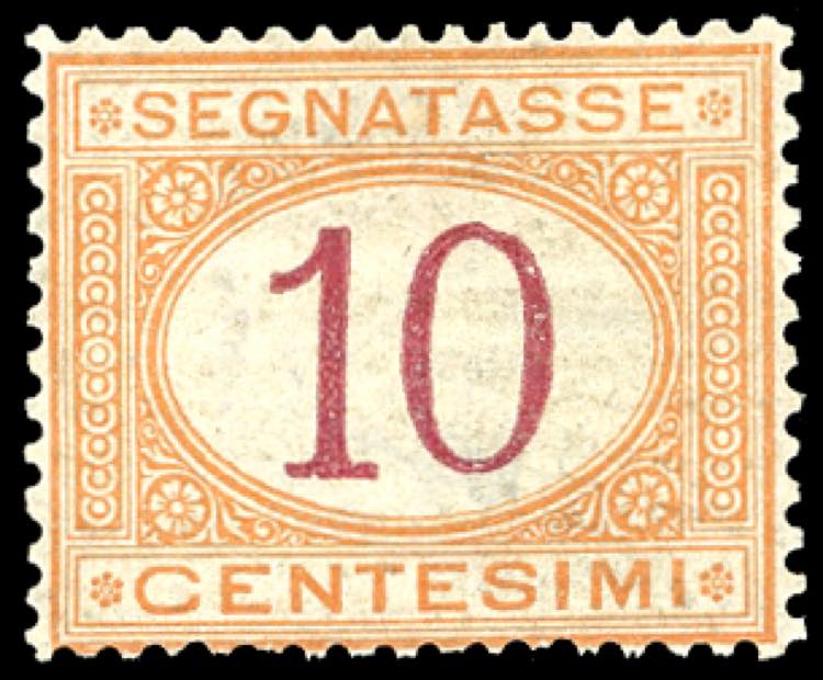 1870 - 10 cent. ocra e carminio ... 