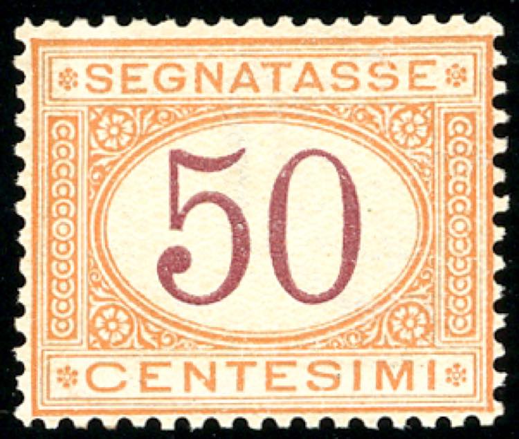 1870 - 50 cent. ocra e carminio ... 