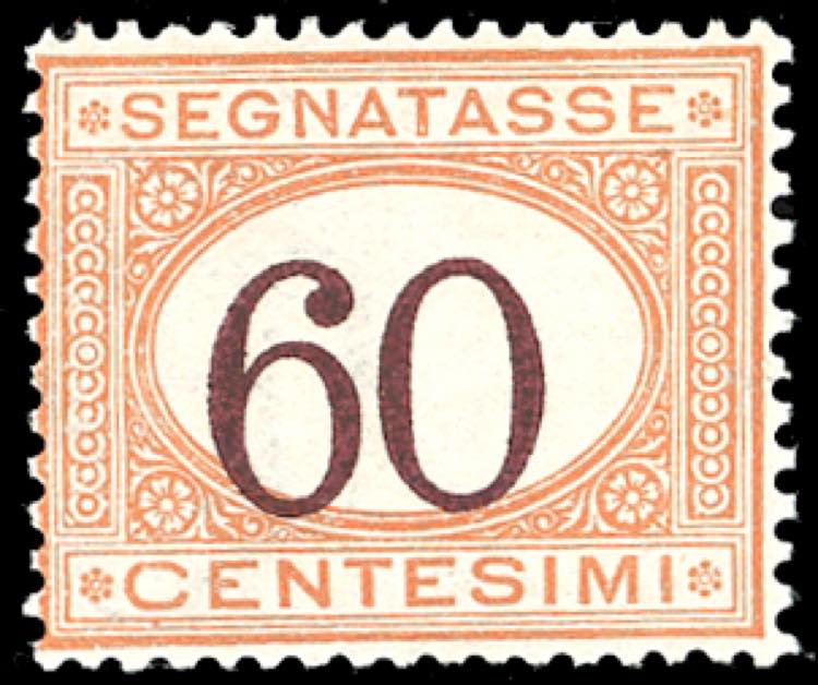 1924 - 60 cent. arancio e cifre ... 