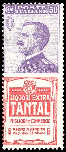 1924 - 50 cent. Tantal (18), gomma ... 