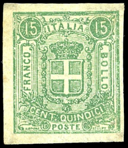1862 - 15 cent. verde saggio ... 