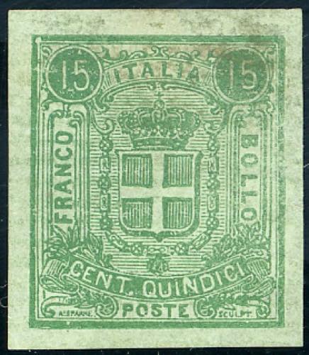 1863 - 15 cent. verde su carta ... 