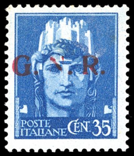 1943 - 35 cent. soprastampa G.N.R. ... 