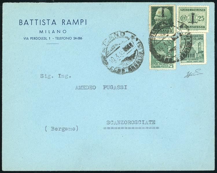 1945 - 25 cent. soprastampato ... 