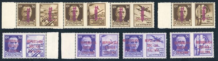 1944 - Soprastampati in lilla di ... 