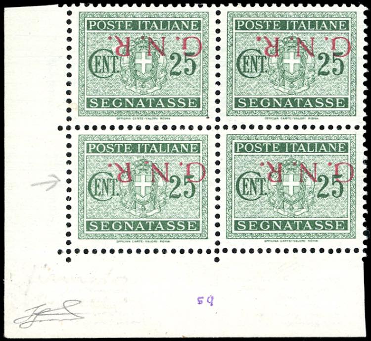 1943 - 25 cent. soprastampa G.N.R. ... 