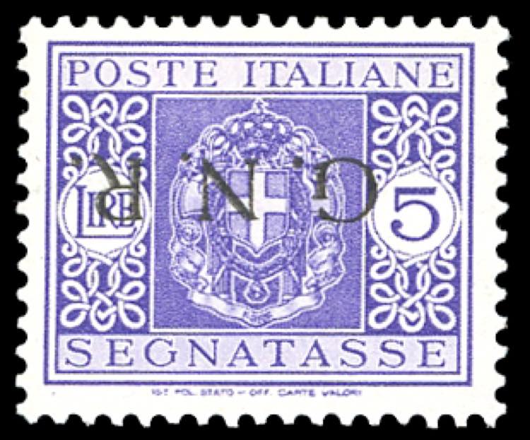 1943 - 5 lire soprastampa G.N.R. ... 