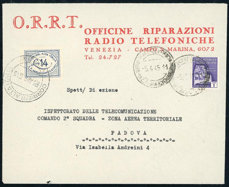 CORALIT 1945 - 14 lire (1), e 1 ... 