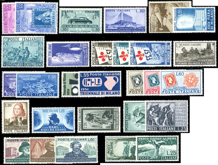 1951 - Annata completa di posta ... 