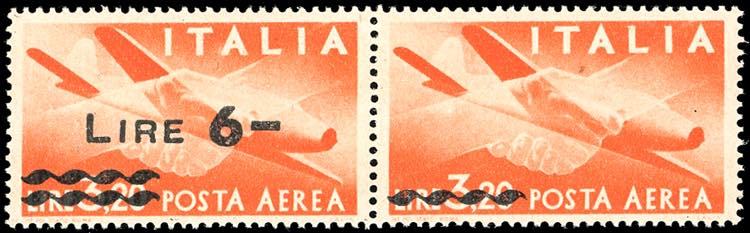 1947 - 6 lire su 3,20 arancio, ... 