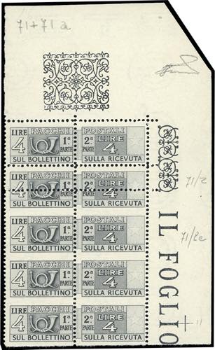 1946 - 4 lire, filigrana ruota ... 