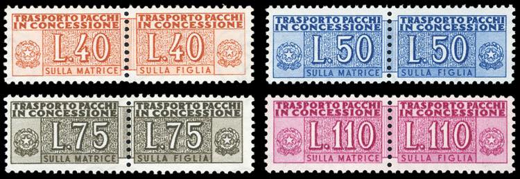 1953 - Filigrana ruota, serie ... 