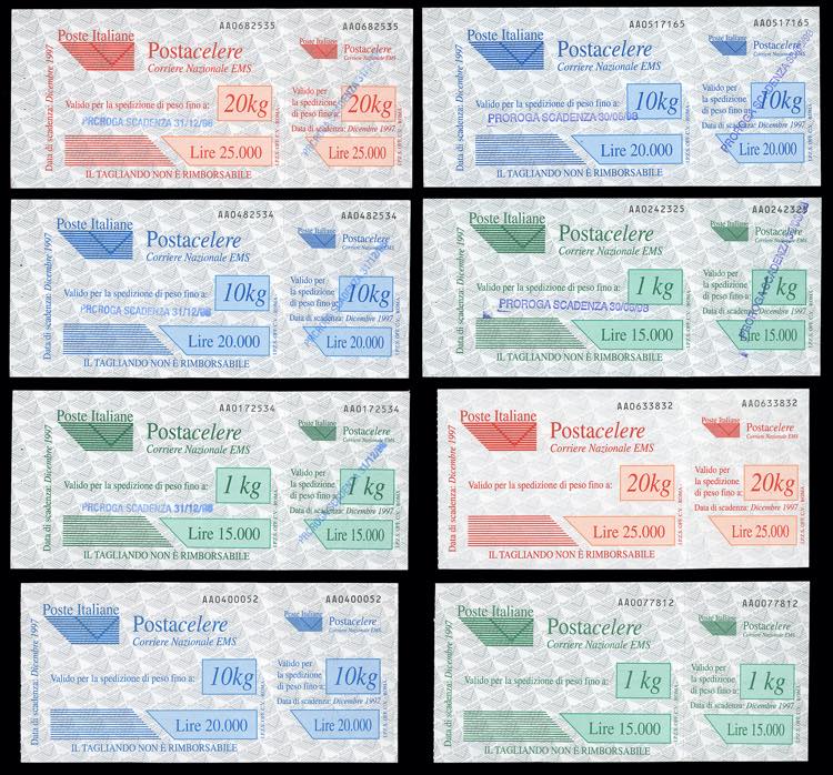 1997/98 - Otto esemplari, senza e ... 