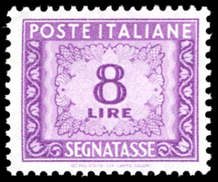 1955 - 8 lire, filigrana stelle ... 