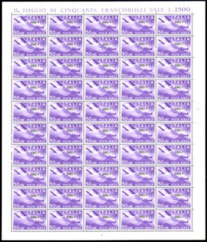 POSTA AEREA 1954 - 50 lire, nuovo ... 