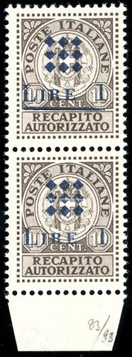 GIUDIZZOLO 1945 - 1 lira su 10 ... 