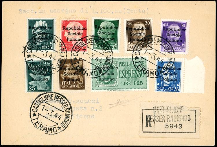 TERAMO 1944 - 15 cent., 20 cent., ... 