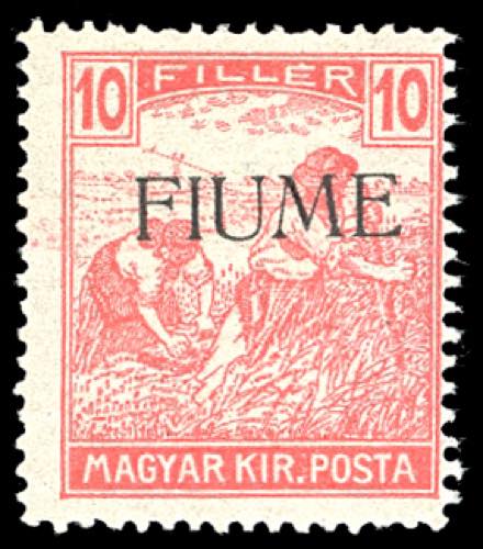 FIUME 1918 - 10 f. carminio, ... 
