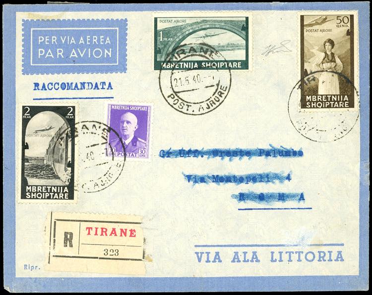 ALBANIA POSTA AEREA 1940 - 50 q., ... 