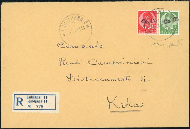 LUBIANA 1941 - 4 d. doppia ... 