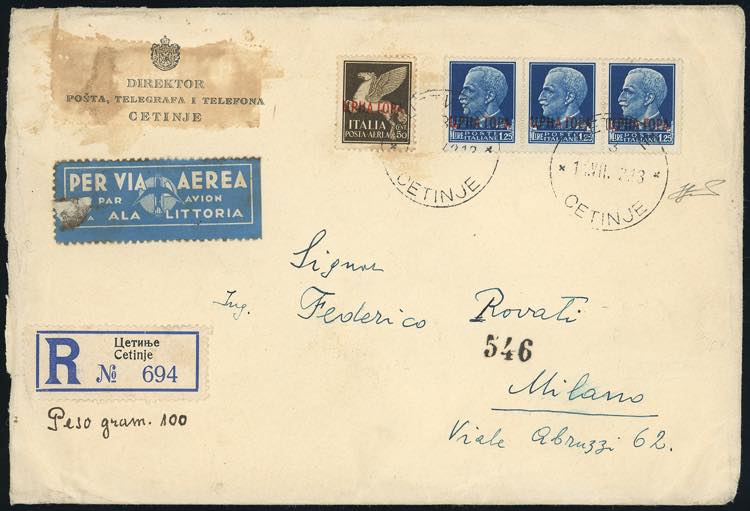 MONTENEGRO 1942 - 1,25 lire ... 