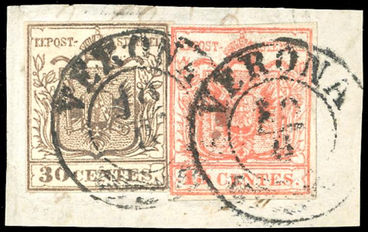 FALSI PER POSTA 1853 - 30 cent. ... 