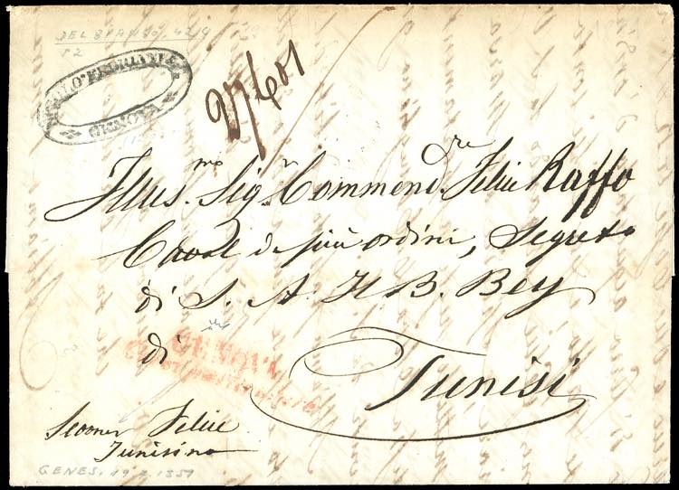 TUNISI 1851 - Lettera non ... 