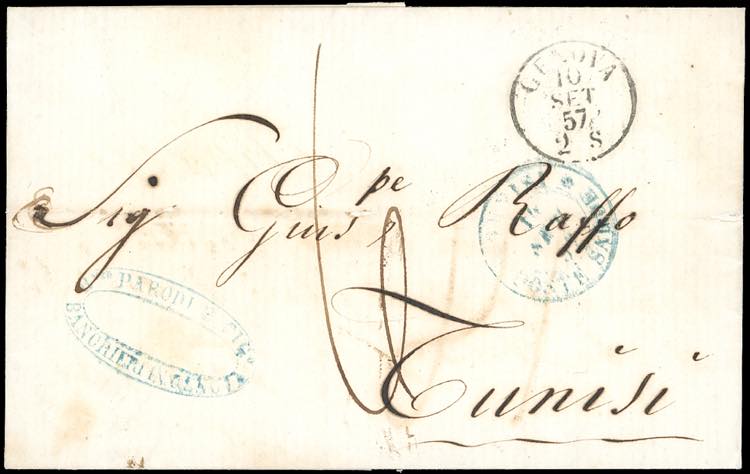 TUNISI 1857 - Lettera non ... 