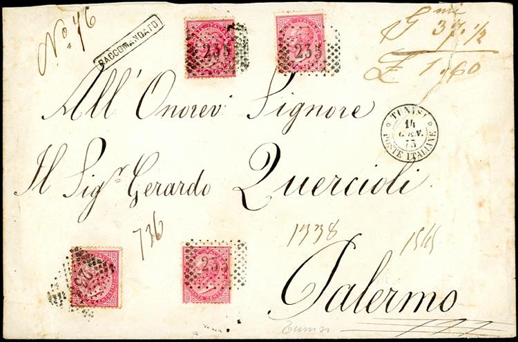 TUNISI 1873 - 40 cent. De La Rue, ... 