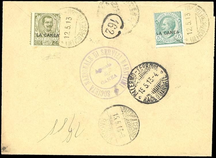 LA CANEA 1913 - 45 cent. Floreale, ... 