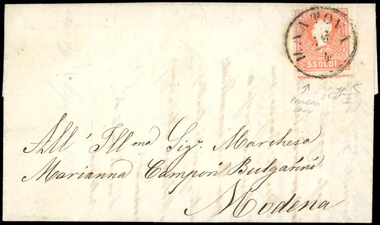 1859 - 5 soldi rosso, I tipo, ... 