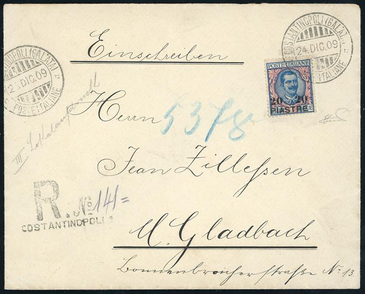 COSTANTINOPOLI 1909 - 20 piastre ... 