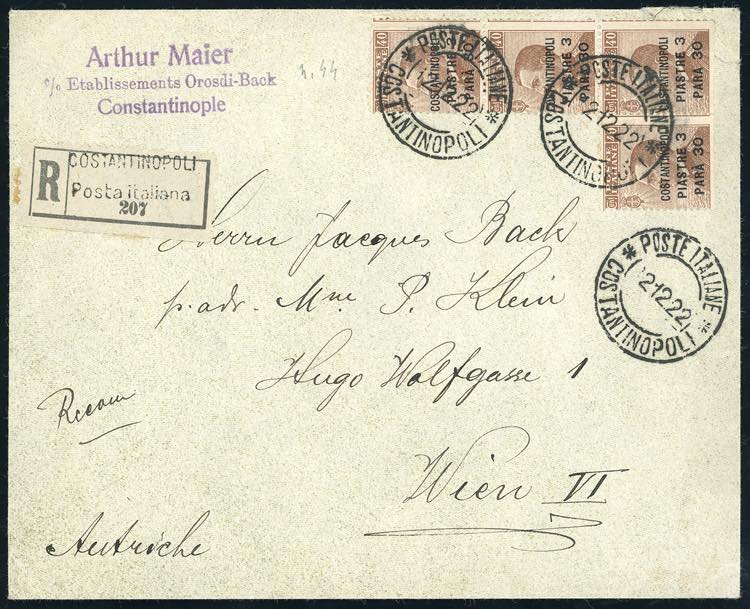 COSTANTINOPOLI 1922 - 3,30 pi. su ... 