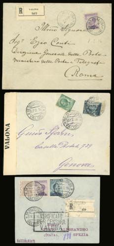 VALONA 1914/16 - Tre buste, di cui ... 