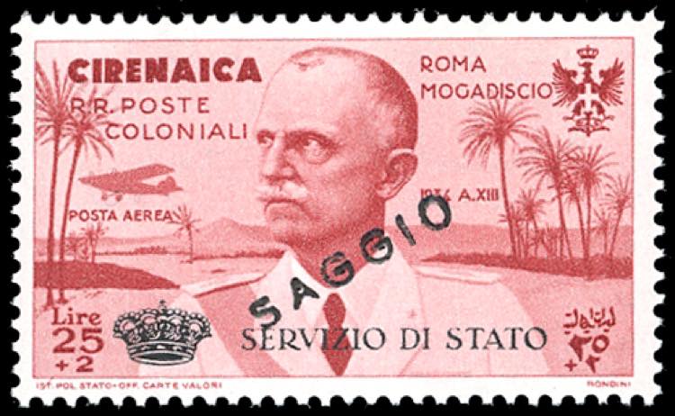 SERVIZIO AEREO 1934 - 25 + 2 lire ... 