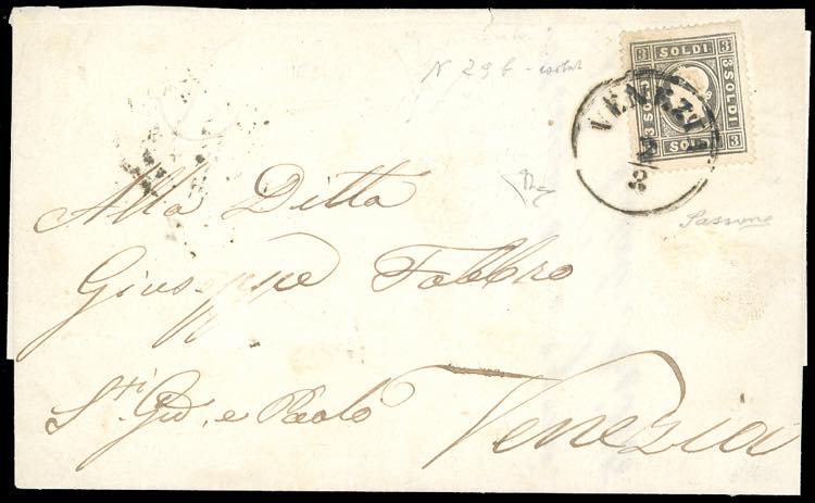 1861 - 3 soldi grigio, II tipo ... 
